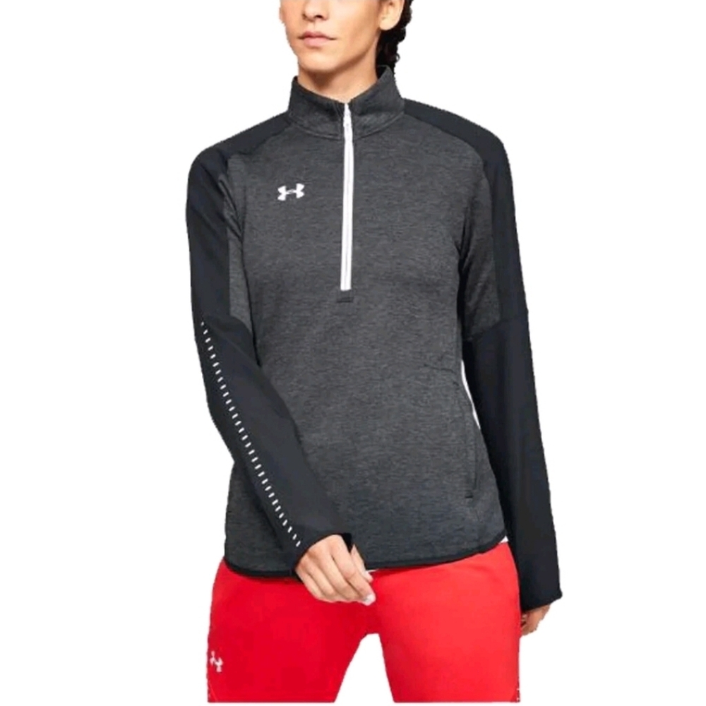 Under Armour Women's UA Knit Warm-Up Half Zip Pullover Shirt 1327446 XS